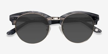 Gray Striped Starlet -  Métal Lunettes de soleil