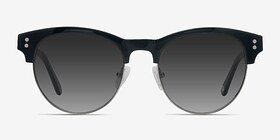 College Noir Métal Soleil de Lunette de vue d'EyeBuyDirect, Vue de Face