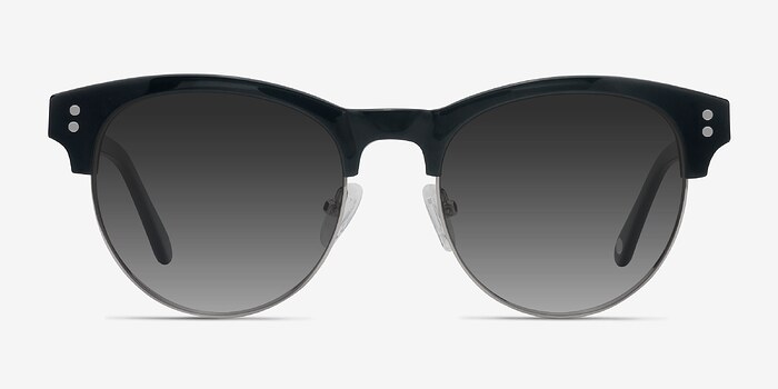 College Noir Métal Soleil de Lunette de vue d'EyeBuyDirect