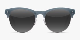 College Bleu pâle Métal Soleil de Lunette de vue d'EyeBuyDirect, Vue de Face