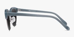 College Bleu pâle Métal Soleil de Lunette de vue d'EyeBuyDirect, Vue de Côté