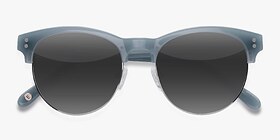 College Bleu pâle Métal Soleil de Lunette de vue d'EyeBuyDirect, Vue Rapprochée