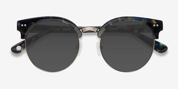 Blue Floral Silicate -  Vintage Métal Lunettes de soleil