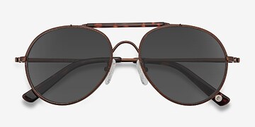 Brun Nairobi -  Vintage Métal Lunettes de soleil