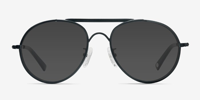 Nairobi Noir Métal Soleil de Lunette de vue d'EyeBuyDirect
