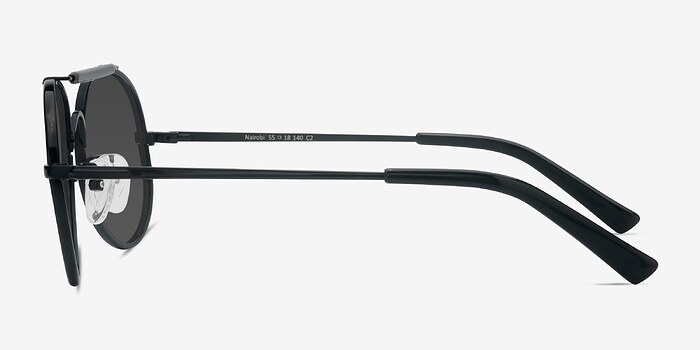 Nairobi Noir Métal Soleil de Lunette de vue d'EyeBuyDirect