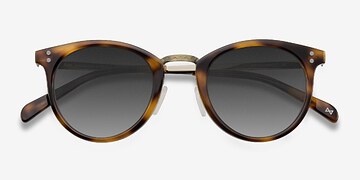Caramel Sun Nostalgia -  Vintage Acetate, Metal Sunglasses