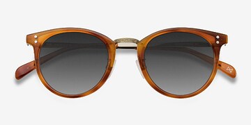 Cinnamon Sun Nostalgia -  Vintage Acetate, Metal Lunettes de soleil