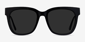 Erica Noir Acetate-metal Soleil de Lunette de vue d'EyeBuyDirect, Vue de Face