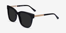 Erica Noir Acetate-metal Soleil de Lunette de vue d'EyeBuyDirect, Vue d'Angle