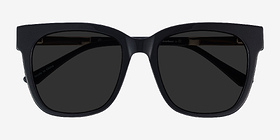 Erica Noir Acetate-metal Soleil de Lunette de vue d'EyeBuyDirect, Vue Rapprochée