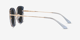 Fascination Clear Blue Gold Plastique Soleil de Lunette de vue d'EyeBuyDirect, Vue de Côté