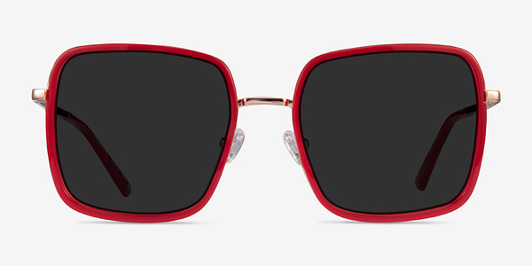 Graphene Red Gold Métal Soleil de Lunette de vue