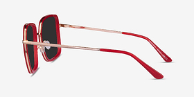 Graphene Red Gold Métal Soleil de Lunette de vue d'EyeBuyDirect, Vue de Côté