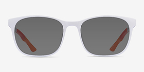 Tenacity Solid White Plastique Soleil de Lunette de vue d'EyeBuyDirect, Vue de Face