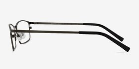 Present Gunmetal  Titanium Montures de lunettes de vue d'EyeBuyDirect, Vue de Côté
