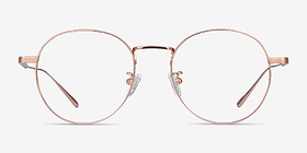 Geometry Or rose Titanium Montures de lunettes de vue d'EyeBuyDirect, Vue de Face