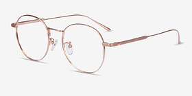 Geometry Or rose Titanium Montures de lunettes de vue d'EyeBuyDirect, Vue d'Angle