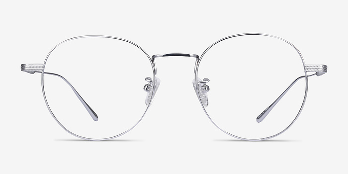 Geometry Argenté Titanium Montures de lunettes de vue d'EyeBuyDirect