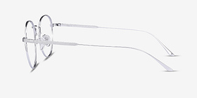 Geometry Argenté Titanium Montures de lunettes de vue d'EyeBuyDirect, Vue de Côté