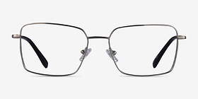 Caspian Argenté Titanium Montures de lunettes de vue d'EyeBuyDirect, Vue de Face