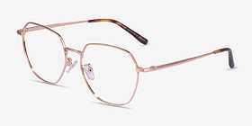 Alphabet Or rose Titanium Montures de lunettes de vue d'EyeBuyDirect, Vue d'Angle