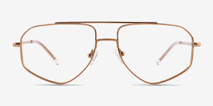 Hercules Shiny Gold  Titanium Montures de lunettes de vue d'EyeBuyDirect