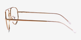 Hercules Shiny Gold  Titanium Montures de lunettes de vue d'EyeBuyDirect, Vue de Côté
