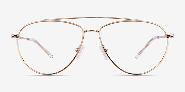 Kenji Shiny Gold Titanium Montures de lunettes de vue