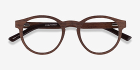 Jungle Boisée Wood-texture Montures de lunettes de vue d'EyeBuyDirect, Vue Rapprochée