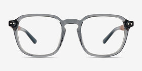 Larch Gris Wood-texture Montures de lunettes de vue d'EyeBuyDirect, Vue de Face