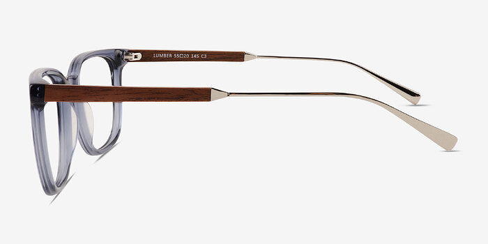Lumber Bleu Wood-texture Montures de lunettes de vue d'EyeBuyDirect