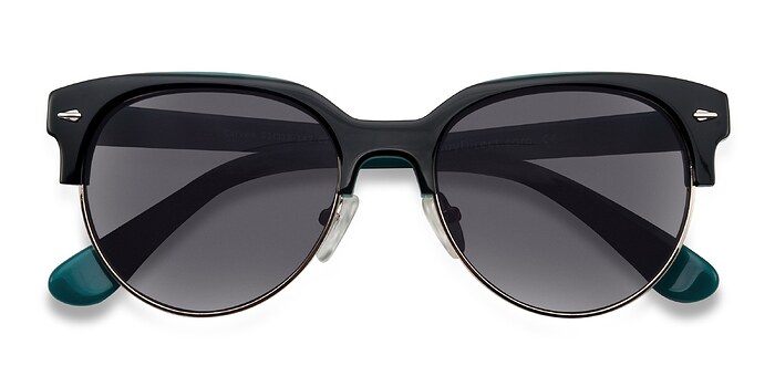 Noir Carven -  Vintage Plastique Lunettes de soleil