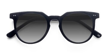 Jet Black Shadow -  Vintage Acetate Sunglasses