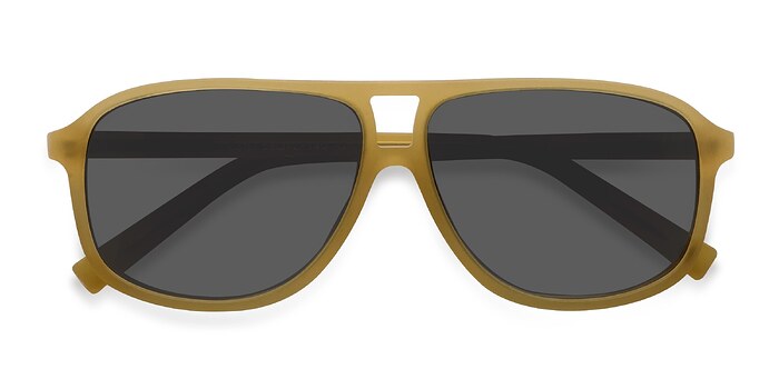 Matte Yellow Bart -  Acétate Lunettes de soleil