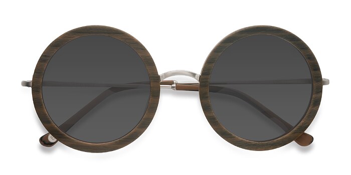 Brown Striped Joplin -  Vintage Métal Lunettes de soleil