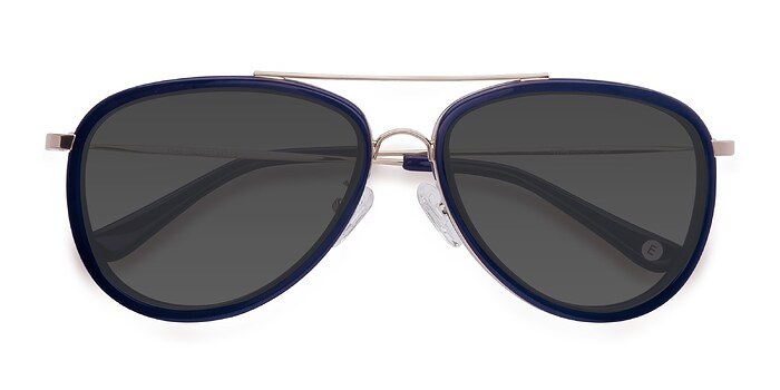 Bleu Duke -  Métal Lunettes de soleil