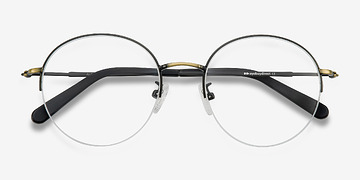 Black Bronze Albee -  Vintage Metal Eyeglasses