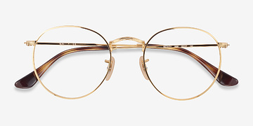 Gold Ray-Ban RB3447V -  Lightweight Metal Eyeglasses