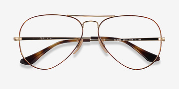 Tortoise Gold Ray-Ban RB6489 -  Vintage Métal Lunettes de vue