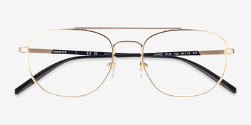 Shiny Brushed Gold ARNETTE Layne -  Métal Lunettes de vue