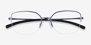 Satin Blue Oakley Moonglow -  Metal Eyeglasses