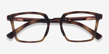 Tortoise & Rose Gold Oakley Sideswept Rx -  Plastique Lunettes de vue