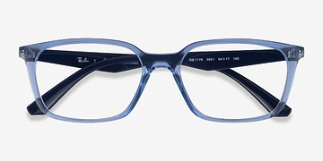 Clear Blue Ray-Ban RB7176 -  Plastique Lunettes de vue