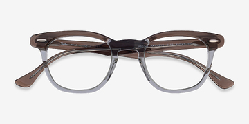 Brown On Trasparent Gray Ray-Ban RB5398 Hawkeye -  Acétate Lunettes de vue