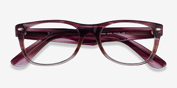 Clear Striped Purple Ray-Ban RB5184 -  Acétate Lunettes de vue