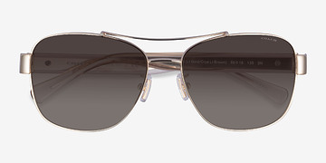 Light Gold Coach HC7064 L151 -  Métal Lunettes de soleil