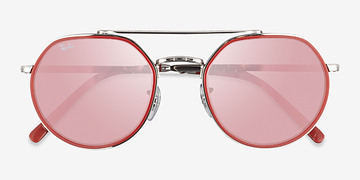 Silver Red Ray-Ban RB3765 -  Métal Lunettes de soleil