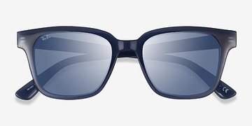 Transparent Dark Blue Ray-Ban RB4323 -  Plastique Lunettes de soleil