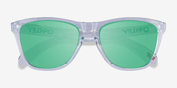 Transparent Oakley Frogskins -  Plastique Lunettes de soleil